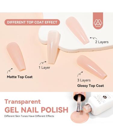 Saviland Jelly Gel Nail Polish Set: Vitamin E Castor Oil Transparent Milky White Nudes Gel Nail Polish Set 16ml Soak off U V Gel Polish Nail Art Polish for Manicure Salon Use milk white&light nude - Buy Online on GoSupps.com