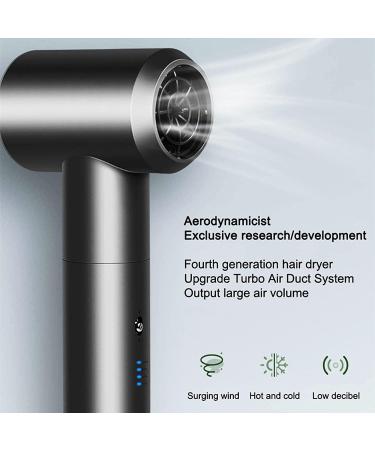 Cordless Hair Dryer USB Rechargeable Blow Dryer w/12 Hot & Cold Wind Mode Low Noise Hair Blow Dryers w/Nozzle & Base for Women Infants Kids - Buy Online on GoSupps.com