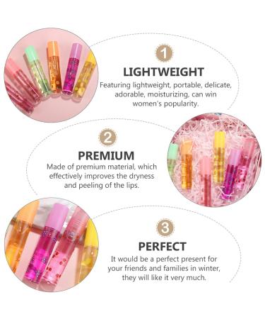 Uonlytech 6 Pcs Fruit Lip Balm Set | Lip Gloss Lipstick & Roller Oil | Natural Fruit Essence for Glossy Lips - Buy Online on GoSupps.com