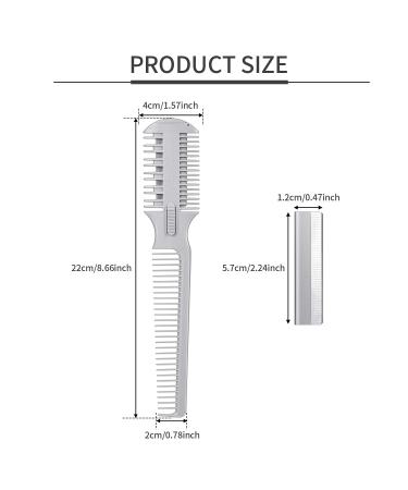 3-Piece Double Sided Hair Razor Comb Set with 10 Replacement Blades - Hair Thinning & Styling Tool - Buy Online on GoSupps.com