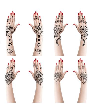 Xmasir 20 Sheets Henna Tattoo Stencil Kit - Temporary Tattoo Templates for Face and Body Art - Buy Online on GoSupps.com