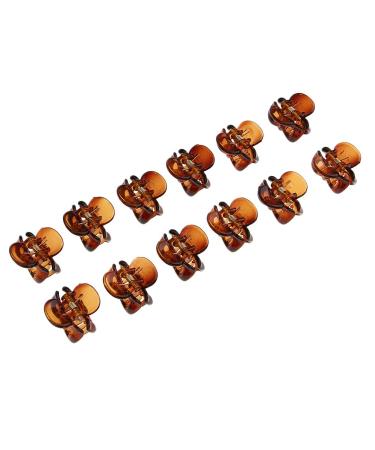 12x Small Hair Clips Mini Hair Gripper Hair Pincer Hair Clip Claw Clips Hair Styling Accessories for Women Brown