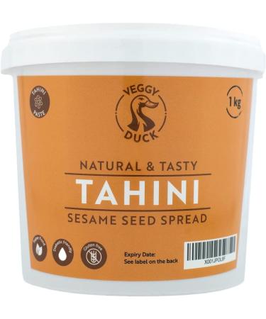 Veggy Duck - Tahini Paste (1Kg) - Tahini | Roasted & Pressed Sesame Seeds | Non-GMO | Vegan | Rich Creamy Taste for Hummus