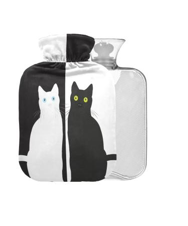 Heat bottle for couples cats BPA-free with reference 2 l large hot water bag for pain relief headache neck and shoulders