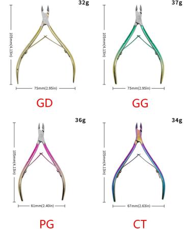 Professional Cuticle Trimmers Stainless Steel Cuticle Scissors Colorful Styles B - Buy Online on GoSupps.com