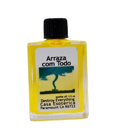 Destroy Everything Oil (Arraza Com Todo Aceite) Spiritual Anointing Oil by CASA ESOTERICA MAGICK SPACE -Destroy Evil Intentions-Break All The Spells-0.5 FL OZ (1 Pack)