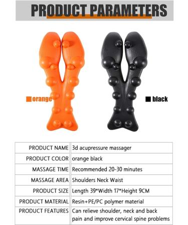 Yahbrra Trapezius Massage Device - Neck & Shoulder Pain Relief | Upper Back Relaxation & Cervical Support (Orange) - Buy Online on GoSupps.com