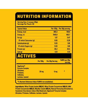 CrazyNutrition 100% Tri Protein - Whey Protein Isolate Powder Shake for Optimum Muscle Gains 24g Protein per Serving 4 Flavours Low Calorie (900 Strawberry) Strawberry 56.25 Pound (Pack of 1) - Buy Online on GoSupps.com