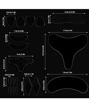 18-Part Reusable Silicone Anti-Wrinkle Breast Pads | Sleep Beauty Patches for Chest Neck & Face Frown Lines - International Shipping Available - Buy Online on GoSupps.com