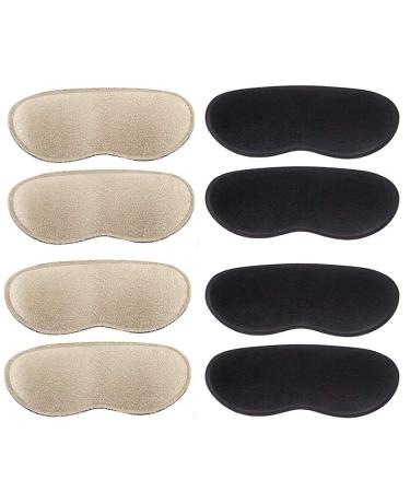 4 Pairs Heel Grips for Men and Women, Heel Pads for Shoes Too Big, Self-Adhesive Heel Cushion Inserts for Loose Shoes - Heel Pain Relief Bunion Callus Blisters