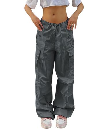 Buy Y2K Women s Parachute Pants | Vintage Baggy Cargo Pants & Streetwear | 90s E-Girl Style - Buy Online on GoSupps.com