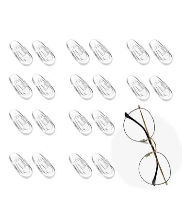 10 Pairs Glasses Nose Pads Adhesive Push in Silicone Spectacle pad kit.Soft Gel fit Anti-Slip Eye Grips Replacement Parts Protector Eyeglass Bridge Repair Tool Set for Kids Eyewear Sunglasses (10)
