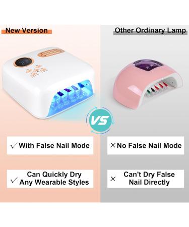 Linssy 72W UV LED Nail Lamp for Gel Nails - Professional Nail Lamp with 4 Timer Settings and LCD Display - Buy Online on GoSupps.com