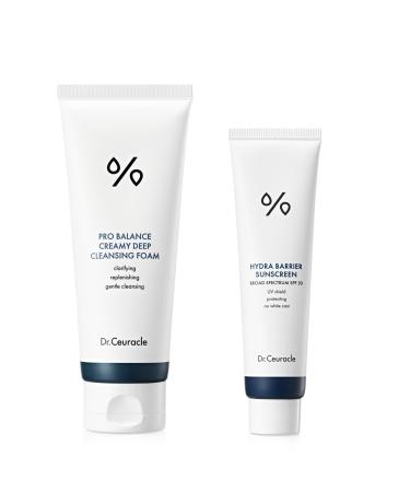 Dr.Ceuracle | Pro Balance Creamy Deep Cleansing Foam + Hydra Barrier Sunscreen