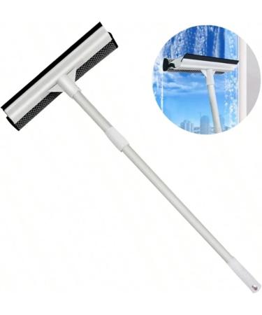 Glass Wiper Window Cleaning Brush Bathroom Mirror Car Cleaning Tool Sliding Door Shower Glass Door Adjustable Long Handle White - Buy Online on GoSupps.com