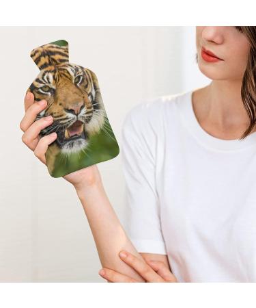 Tiger Hot Water Bottle with Plush Cover - Hand Warmer for Adults & Kids | 26.5x15.3cm - International Shipping Available - Buy Online on GoSupps.com