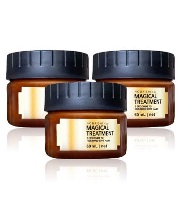 Browsluv Silk & Gloss Hair Straightening Cream Silk & Gloss Hair Straightening Cream Hair Mask Protein Correcting Hair Straightening Cream for Dry Damaged Hair (3pcs)