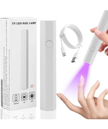 ANGNYA Mini UV Nail Lamp with Spotlight Bead | Portable Rechargeable LED Nail Dryer for Gel Polish | White - Ideal for Nail Techs and Beginners - Buy Online on GoSupps.com
