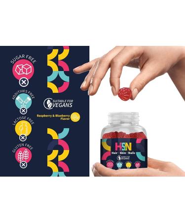 99Life | Hair Nail and Skin Gummies Without Sugars and Additives | Food Supplement with Vitamins A C D E B6 B12 Biotin Folic Acid and Zinc | 100% Vegan | 60 Gummies - Buy Online on GoSupps.com