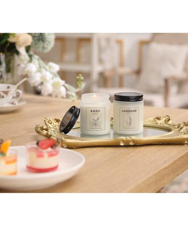 Sage & Lavender Scented Candle Set | Aromatherapy for Home Cleansing & Stress Relief | Long Lasting & Relaxing Jar Candles | Perfect Gift for Women - Buy Online on GoSupps.com