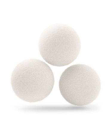 Cosy House Collection Wool Dryer Balls - Premium Reusable Natural Fabric Softener - Eco-Friendly Saves on Time and Energy - Soften Clothes Naturally - Reusable for Up to 3 Years - White (Pack of 3) 3-Pack