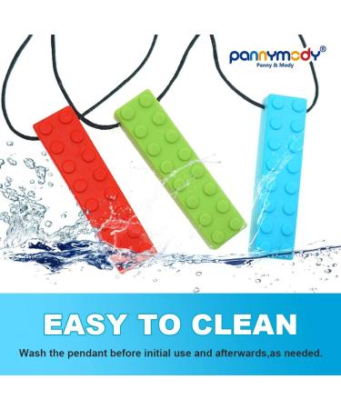Panny & Mody Sensory Chew Necklace Set - 3 Pack Chewy Sticks for Kids with Autism, ADHD, Teething - Boys and Girls (Red Green Blue) - Buy Online on GoSupps.com