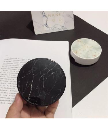Nfegsiya Marble Pattern Contact Lens Case with Mirror - Portable Round Eye Lens Container Gift (White) - Buy Online on GoSupps.com