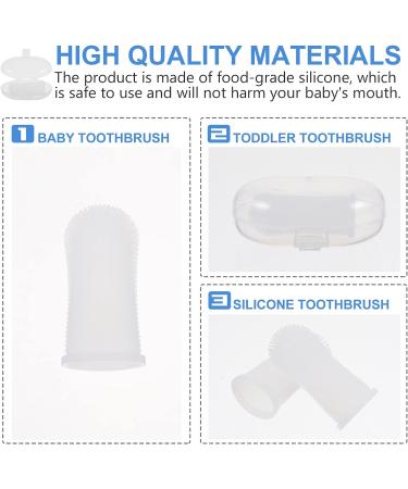 Healifty Finger Toothbrush for Infant Oral Care - 2Pcs White - Relieve Teething Discomfort & Gum Cleaning - Buy Online on GoSupps.com