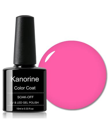 KANORINE Gel Polish Soak-Off UV/LED Gel Nail Polish Hot Pink Color Coat Gel Nail Varnish Nail Art TYPE 10ml A3