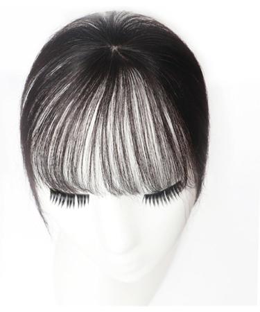 Bangs Hair Human Hair Bangs with Top Piece Clip in Seamless Topper&Fringe Extension 3D Natural Fringe Clip in Bangs Brazilian Non-remy Hair Pieces for Women Bangs Hair Clip(Black) - Buy Online on GoSupps.com