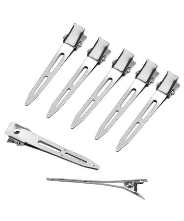 50 Pack Silver Duckbill Hair Clips - 2.2 Metal Hairdresser Clamps for Women & Girls - Alligator Curl Hair Clips with Holes - Buy Online on GoSupps.com