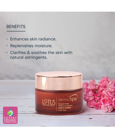 Buy Lotus Professional Dermo Spa Bulgarian Rose Night Creme 50g - Radiance & Renewal for Glowing Skin | International Shipping Available - Buy Online on GoSupps.com