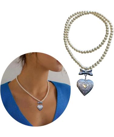 Oralgos Vintage Heart Loop Necklace - Fashionable Collarbone Chain & Pearl Choker | Statement Jewelry for Every Occasion - Buy Online on GoSupps.com