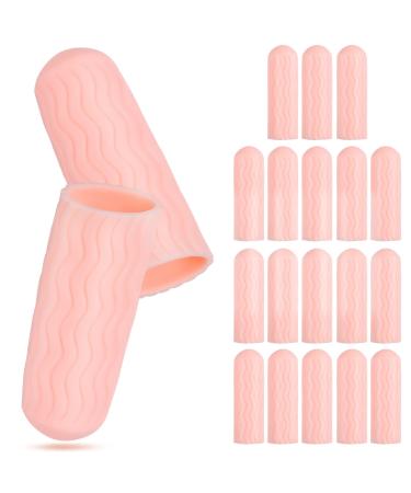 Healifty Gel Finger Cots 10 Pairs - Finger Protectors Silicone Finger Sleeves  Finger Gloves Support for Finger Cracking  Arthritis  Trigger  Eczema