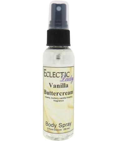 Vanilla Buttercream Body Spray 2 ounces Body Mist for Women with Clean Light & Gentle Fragrance Long Lasting Perfume with Comforting Scent for Men & Women Cologne with Soft Subtle Aroma For 2 Fl Oz (Pack of 1)