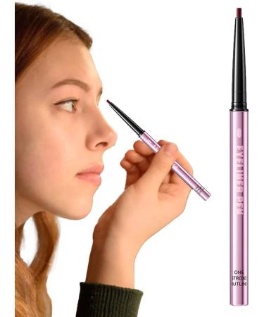 Waterproof Eyeliner Matte Smudgeproof Eyeliner for Women - Long-Lasting Colored Soft Flexible Tip Pencil Eyeliner for Bold Natural Looks Women Men Claret - Buy Online on GoSupps.com
