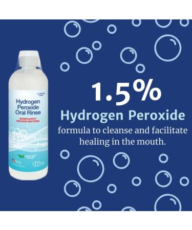 DenMat Hydrogen Peroxide Oral Rinse - 16oz Fresh Mint Flavor | Alcohol-Free for Oral Health & Gum Irritations - Buy Online on GoSupps.com