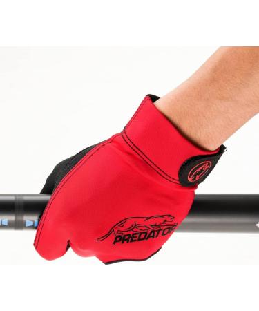 Critical Predator Billiard Glove - Non-Slip Lycra Fabric, Red - Buy Online on GoSupps.com