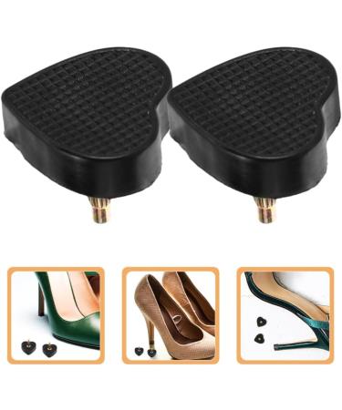 CALLARON High Heel Tips Replacement | 5 Pairs Heart Shaped Shoe Caps - Durable Protectors for Heels - Black - Buy Online on GoSupps.com