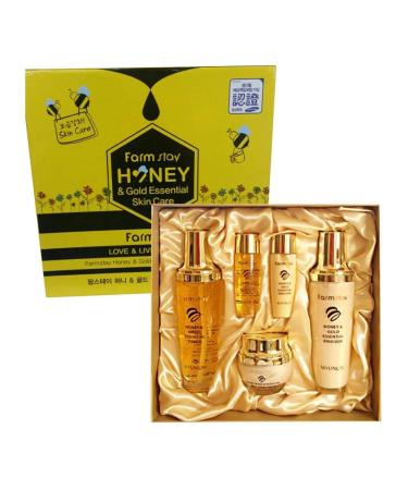 Farm Stay Honey & Gold Essential Skin Care Gift Set | 3-Piece Luxury Collection for Glowing Skin - International Shipping Available - Buy Online on GoSupps.com