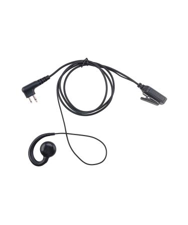 KS K-STORM CLS1110 Walkie Talkie Earpiece Headset Compatible with Motorola Radio CP200, RDM2070D, CLS1413, HKLN4604, PU Material, Black