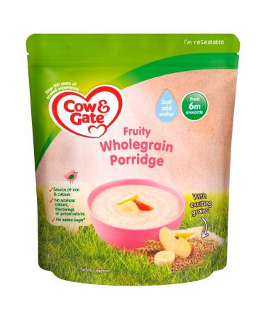 Cow & Gate Wholegrain Porridge Fruity 125g