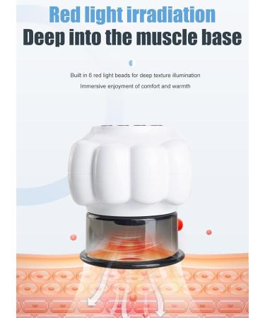 Buy KSGSFSA Electromagnetic Cupping Therapy Device - Intelligent Red Light GUA-SHA Massage for Sore Muscle Relief | Portable & Rechargeable - Buy Online on GoSupps.com