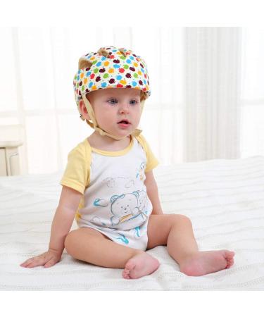 IULONEE Baby Helmet Toddler Protective Hat - Apple Flower Design | Infant Head Safety Cotton Hat with Adjustable Strap - Buy Online on GoSupps.com