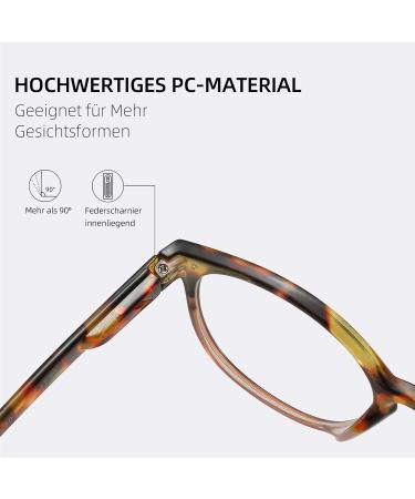 ZENOTTIC Lightweight Tortoiseshell Reading Glasses for Men & Women - Durable Stylish Design Elastic Temples - 1.25x Magnification - Buy Online on GoSupps.com
