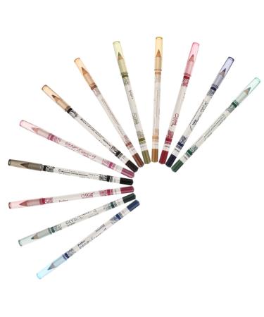 Healvian Set of 3 Eyebrow Pencils with 12 Colors for Makeup Artists Parties and Weddings