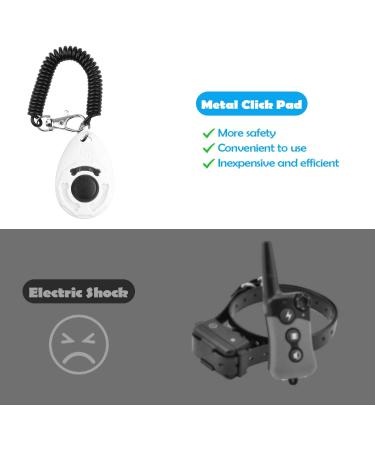 Oyefly Dog Clicker - 2-Pack Large Button Clickers for Dog & Cat Training - Perfect for Dogs Cats and Horses (White & Black) - Buy Online on GoSupps.com