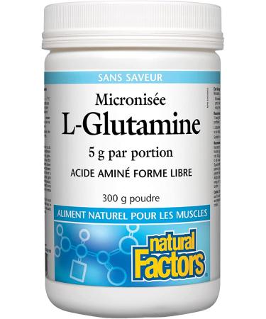 Natural Factors Micronized L-Glutamine 5000 mg Powder - 8 oz (226 g) for Muscle Recovery & Gut Health - Buy Online on GoSupps.com