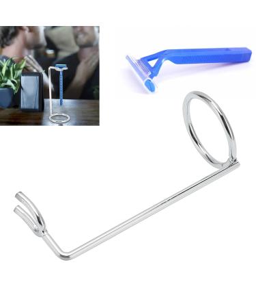Men's Stainless Steel Razor Holder Base | Elegant & Quick-Drying Rustproof Design for Daily Use - Buy Online on GoSupps.com
