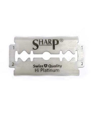 Buy 100 Sharp Hi Platinum Double Edge Razor Blades - Men's Safety Razor Blades for Smooth Shaving (1 Year Supply) - International Shipping Available - Buy Online on GoSupps.com